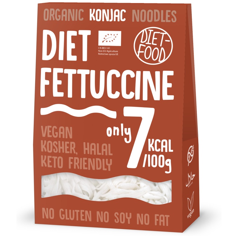 MAKARON (KONJAC) FETTUCCINE BEZGLUTENOWY BIO 385 g (300 g) - DIET-FOOD