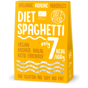 MAKARON (KONJAC) SPAGHETTI BEZGLUTENOWY BIO 385 g (300 g) - DIET-FOOD