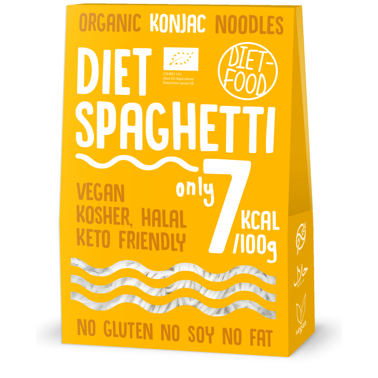 MAKARON (KONJAC) SPAGHETTI BEZGLUTENOWY BIO 385 g (300 g) - DIET-FOOD
