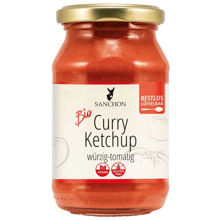 KETCHUP CURRY BEZGLUTENOWY BIO 250 ml - SANCHON