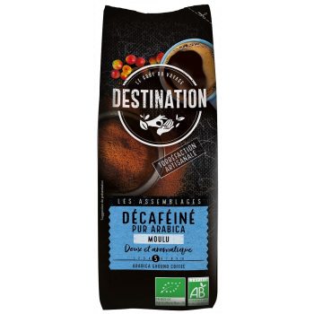 KAWA MIELONA BEZKOFEINOWA ARABICA 100 % BIO 250 g - DESTINATION