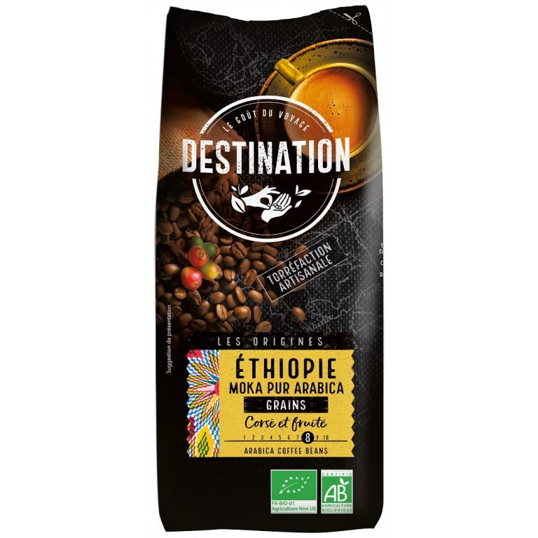 KAWA ZIARNISTA ARABICA 100 % ETIOPIA FAIR FOR LIFE BIO 1 kg - DESTINATION