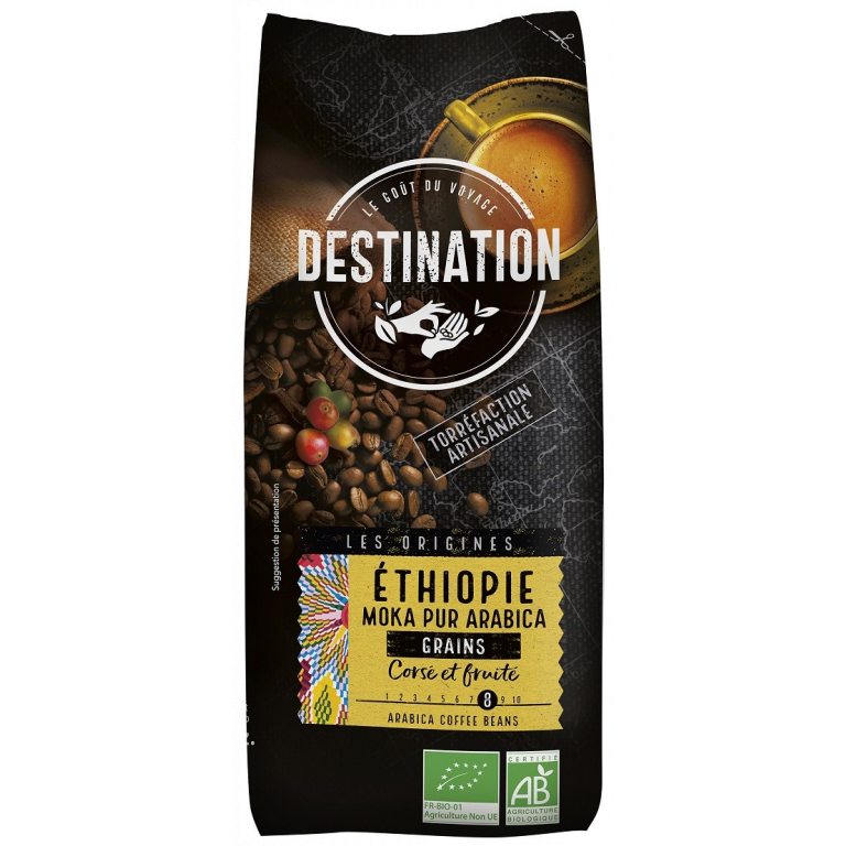 KAWA ZIARNISTA ARABICA 100 % ETIOPIA FAIR FOR LIFE BIO 500 g - DESTINATION