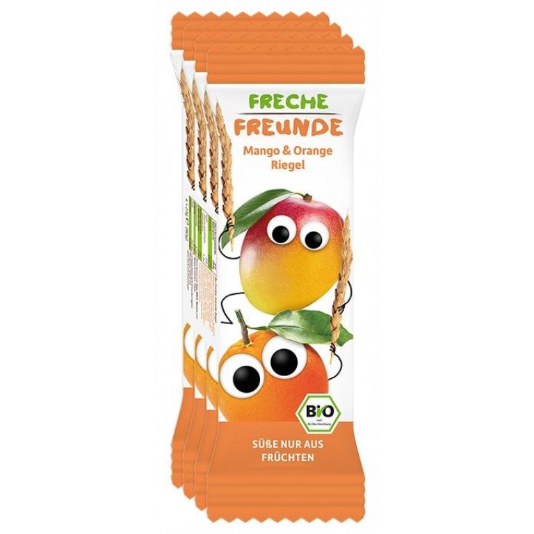 BATON ZBOŻOWY MANGO - POMARAŃCZA OD 1 ROKU ŻYCIA BIO (4 x 23 g) 92 g - FRECHE FREUNDE