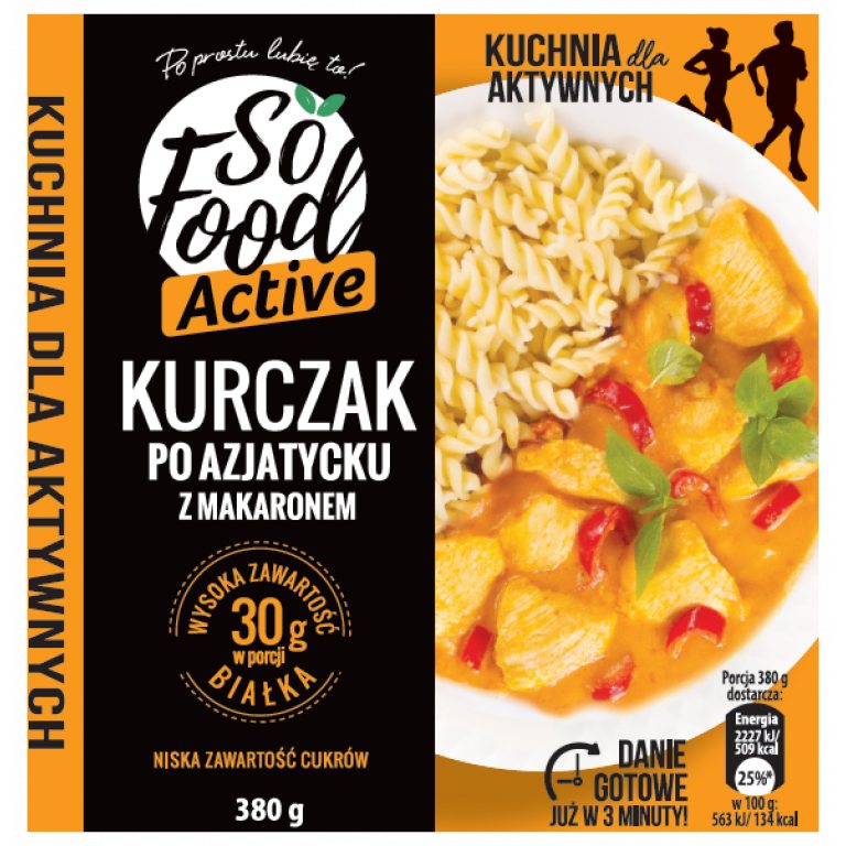 KURCZAK PO AZJATYCKU Z MAKARONEM 380 g - SO FOOD (ACTIVE)