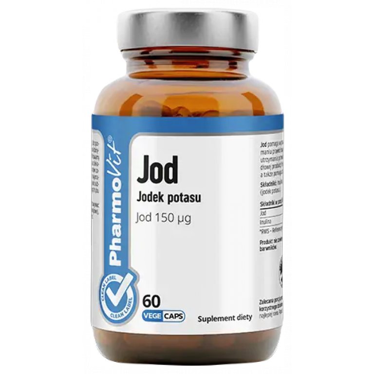 JODEK POTASU (150 µg) BEZGLUTENOWY 60 KAPSUŁEK - PHARMOVIT (CLEAN LABEL)