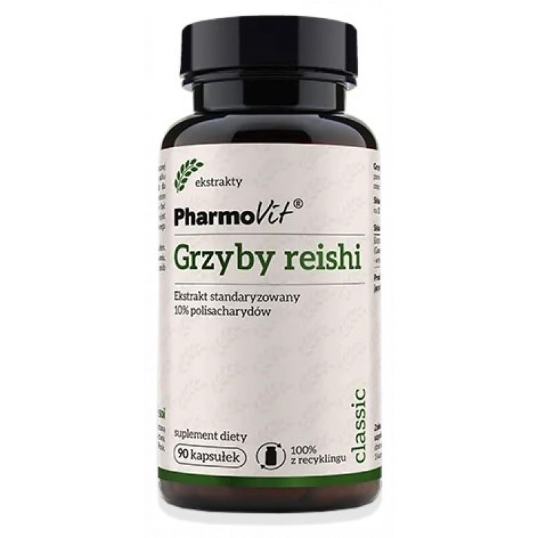 GRZYBY REISHI EKSTRAKT (400 mg) BEZGLUTENOWY 90 KAPSUŁEK - PHARMOVIT (CLASSIC)