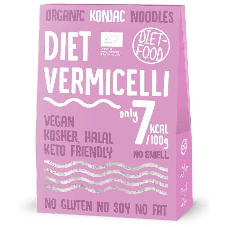 MAKARON (KONJAC) VERMICELLI BEZGLUTENOWY BIO 385 g (300 g) - DIET-FOOD