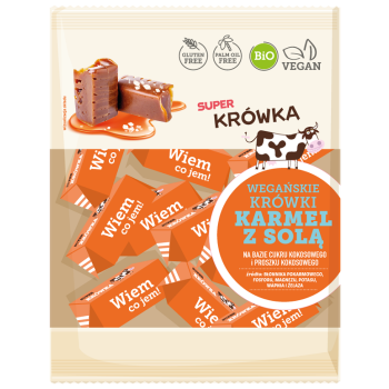 KRÓWKI SŁONY KARMEL BEZMLECZNE BEZGLUTENOWE BIO 150 g - ME GUSTO (SUPER KRÓWKA)
