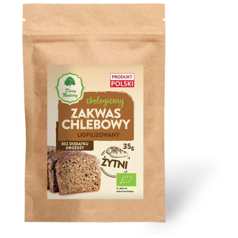 ZAKWAS CHLEBOWY ŻYTNI LIOFILIZOWANY BIO 35 g - DARY NATURY