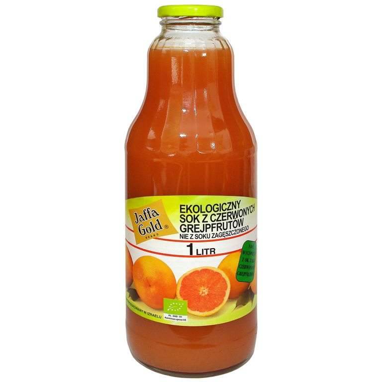 SOK Z CZERWONYCH GREJPFRUTÓW NFC BIO 1 L - JAFFA GOLD