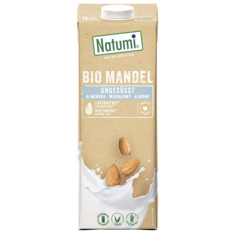 NAPÓJ MIGDAŁOWY BEZ DODATKU CUKRÓW BEZGLUTENOWY BIO 1 L - NATUMI