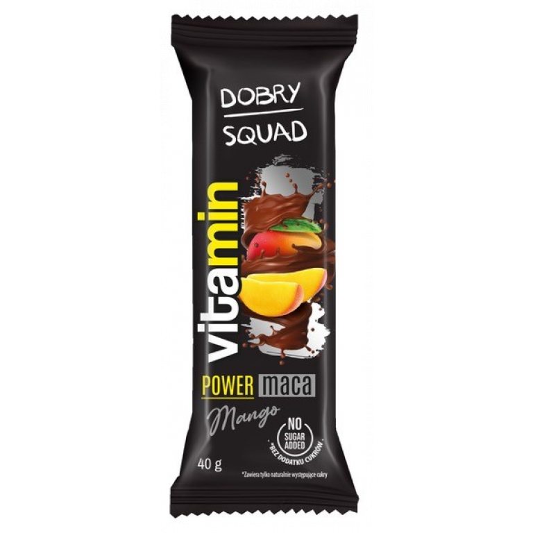 BATON VITAMIN POWER MACA BEZ DODATKU CUKRU 40 g - DOBRY SQUAD