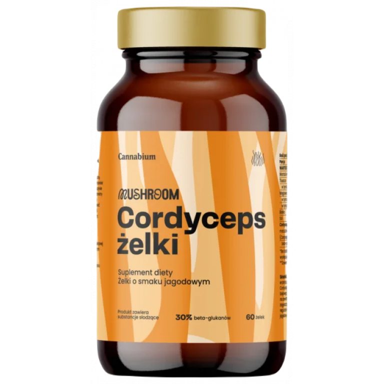 ŻELKI CORDYCEPS O SMAKU JAGODOWYM 170 g - CANNABIUM