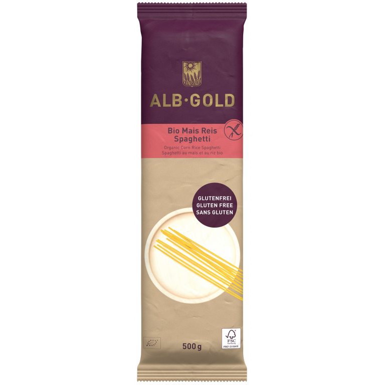 MAKARON (KUKURYDZIANO - RYŻOWY) SPAGHETTI BEZGLUTENOWY BIO 500 g - ALB GOLD