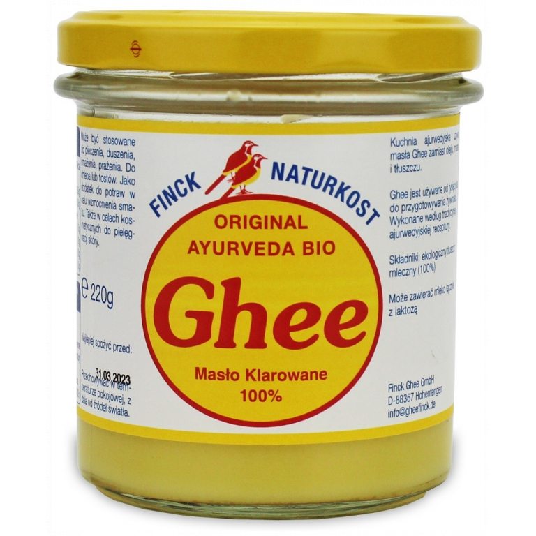 MASŁO KLAROWANE GHEE BIO 220 g - FINCK AYURVEDA