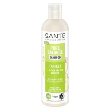 SZAMPON NORMALIZUJĄCY DO WŁOSÓW PRZETŁUSZCZAJĄCYCH SIĘ JABŁKO I POTRÓJNY KOMPLEKS PROTEINOWY ECO 250 ml - SANTE