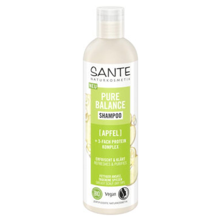 SZAMPON NORMALIZUJĄCY DO WŁOSÓW PRZETŁUSZCZAJĄCYCH SIĘ JABŁKO I POTRÓJNY KOMPLEKS PROTEINOWY ECO 250 ml - SANTE