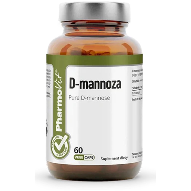 D-MANNOZA (750 mg) BEZGLUTENOWA 60 KAPSUŁEK - PHARMOVIT (CLEAN LABEL)