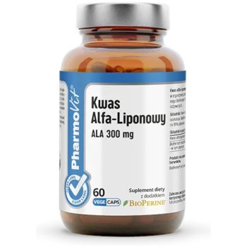 KWAS ALFA-LIPONOWY ALA (300 mg) BEZGLUTENOWY 60 KAPSUŁEK - PHARMOVIT (CLEAN LABEL)