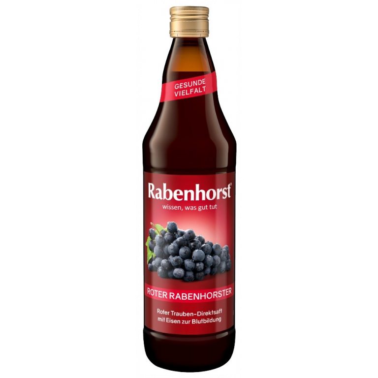 SOK Z CZERWONYCH WINOGRON Z ŻELAZEM 750 ml - RABENHORST