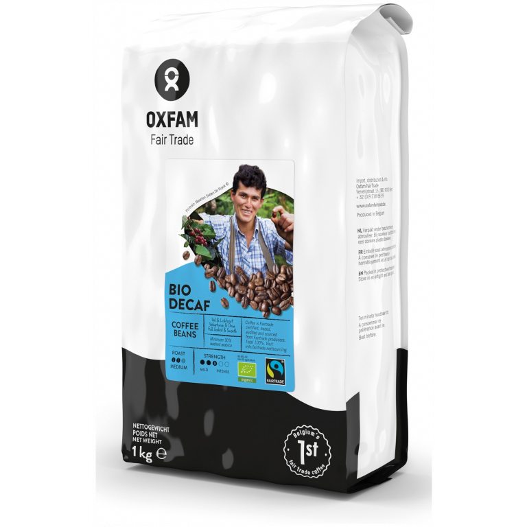 KAWA ZIARNISTA BEZKOFEINOWA ARABICA/ROBUSTA FAIR TRADE BIO 1 kg - OXFAM