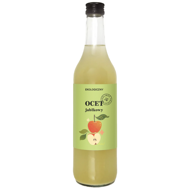 OCET JABŁKOWY 4 % NIEFILTROWANY  BIO 500 ml - DELIKATNA