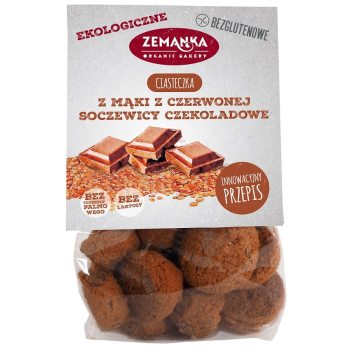 CIASTKA Z MĄKI Z CZERWONEJ SOCZEWICY CZEKOLADOWE BEZGLUTENOWE BIO 100 g - ZEMANKA