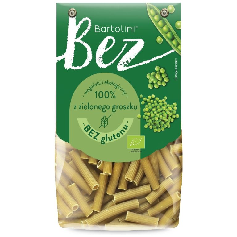 MAKARON PROTEINOWY (Z GROSZKU ZIELONEGO) RURKA BEZGLUTENOWY BIO 250 g - BARTOLINI