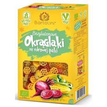 MAKARON (KUKURYDZIANY Z SUSZONYMI WARZYWAMI) DLA DZIECI OKRĄGLAKI BEZGLUTENOWY BIO 250 g - BARTOLINI