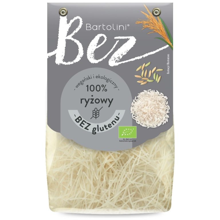 MAKARON (RYŻOWY) KRAJANKA BEZGLUTENOWY BIO 250 g - BARTOLINI