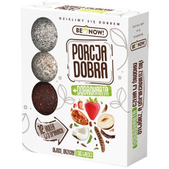 KULKI OWOCOWO - ORZECHOWE BEZ DODATKU CUKRÓW (12 x 12 g) 144 g - PORCJA DOBRA