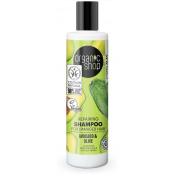 SZAMPON REGENERUJĄCY DO WŁOSÓW ZNISZCZONYCH OLEJEK Z AWOKADO I OLIWA Z OLIWEK ECO 280 ml - ORGANIC SHOP