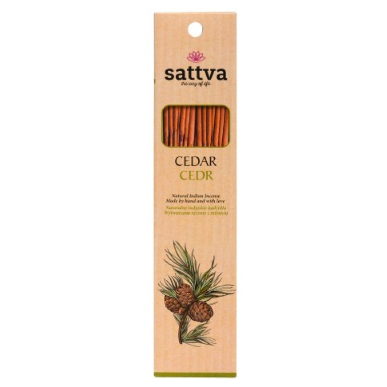 KADZIDEŁKA INDYJSKIE CEDR (15 szt.) 30 g - SATTVA (WELLNESS)