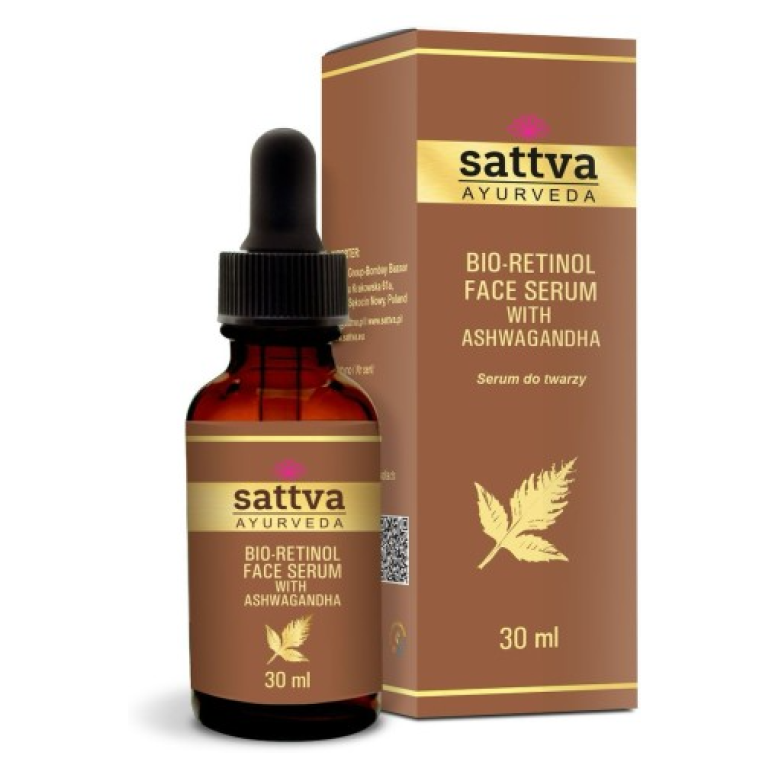 SERUM DO TWARZY Z ASHWAGANDHĄ I BIO-RETINOLEM 30 ml - SATTVA (AYURVEDA)