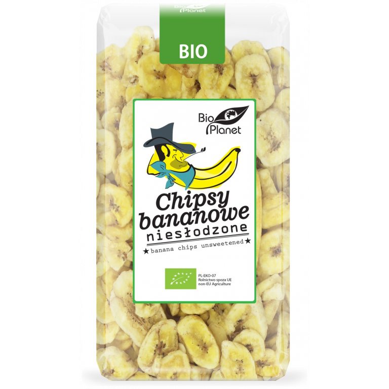 CHIPSY BANANOWE NIESŁODZONE BIO 350 g - BIO PLANET