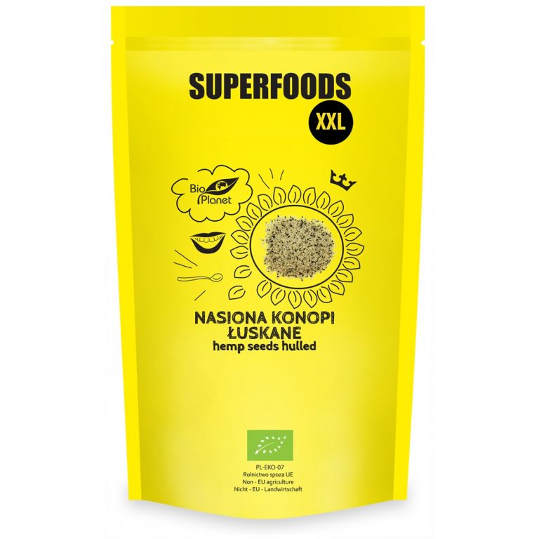 NASIONA KONOPI ŁUSKANE BIO 600 g - BIO PLANET