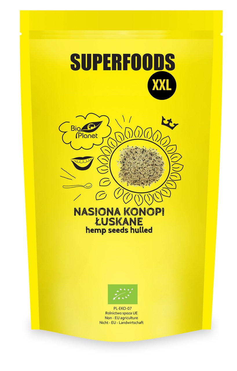 NASIONA KONOPI ŁUSKANE BIO 600 g - BIO PLANET