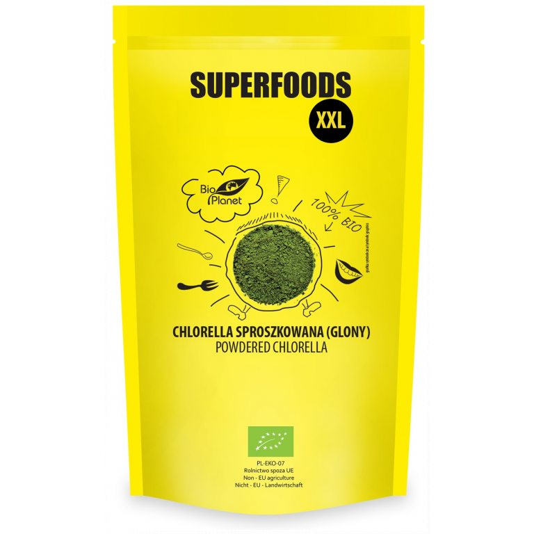 CHLORELLA SPROSZKOWANA BIO 600 g - BIO PLANET