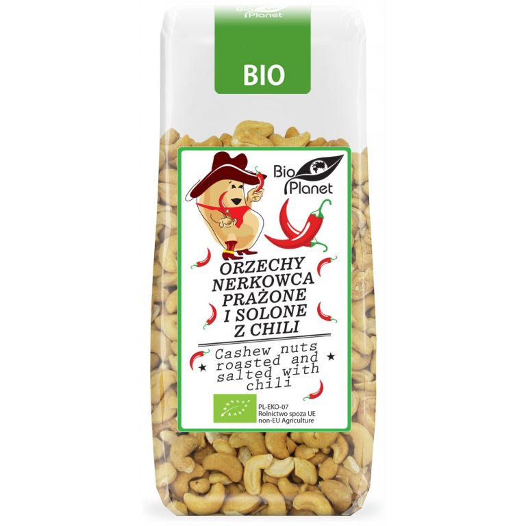 ORZECHY NERKOWCA PRAŻONE I SOLONE Z CHILI BIO 100 g - BIO PLANET