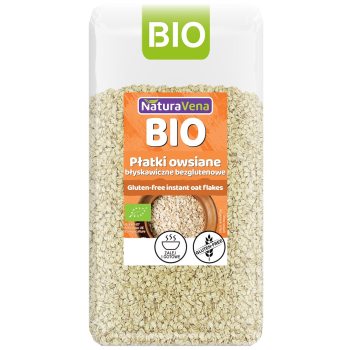 PŁATKI OWSIANE BŁYSKAWICZNE BEZGLUTENOWE BIO 300 g - NATURAVENA
