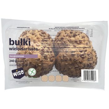 BUŁKI KAJZERKI WIELOZIARNISTE BEZGLUTENOWE (4 szt.) 240 g - WISO