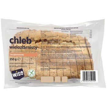 CHLEB WIELOZIARNISTY KROJONY BEZGLUTENOWY 350 g - WISO