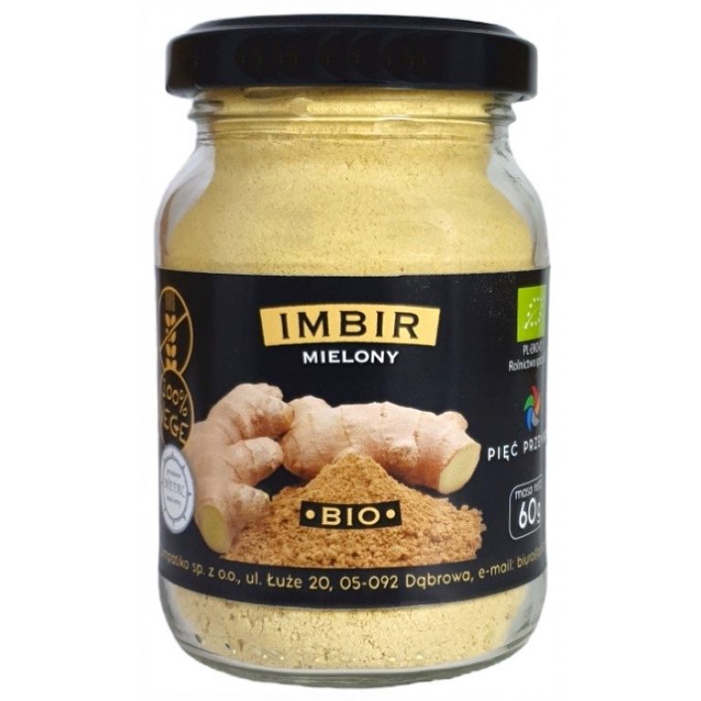 IMBIR MIELONY BEZGLUTENOWY BIO 60 g - PIĘĆ PRZEMIAN