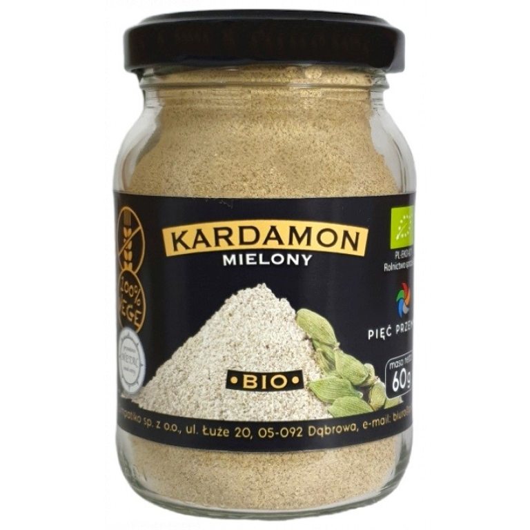 KARDAMON MIELONY BEZGLUTENOWY BIO 60 g - PIĘĆ PRZEMIAN