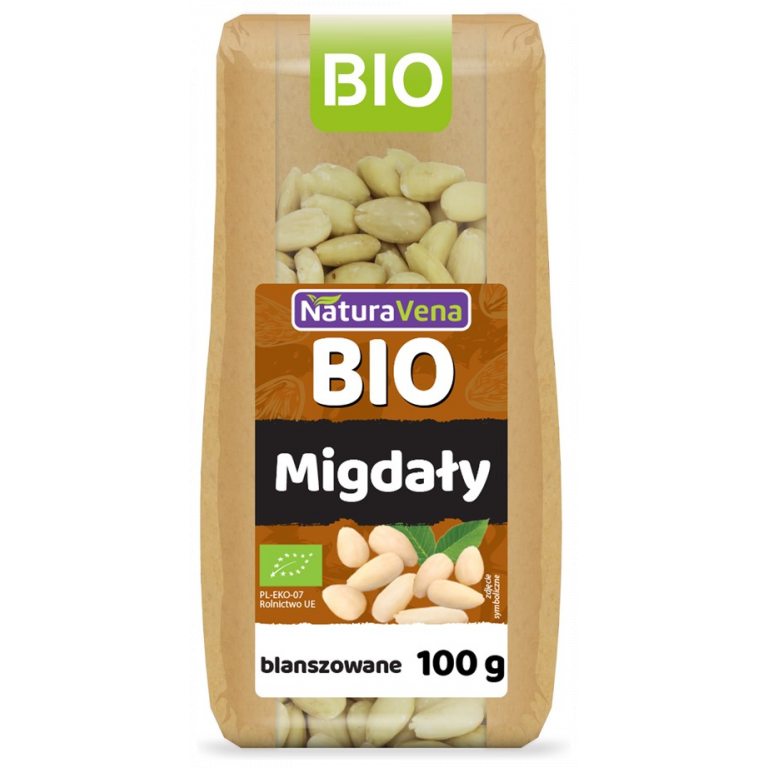 MIGDAŁY BLANSZOWANE BIO 100 g - NATURAVENA