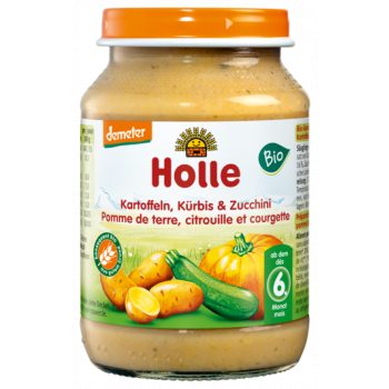 DYNIA - CUKINIA - ZIEMNIAK BEZ DODATKU CUKRÓW BEZGLUTENOWE OD 6 MIESIĄCA DEMETER BIO 190 g (SŁOIK) - HOLLE