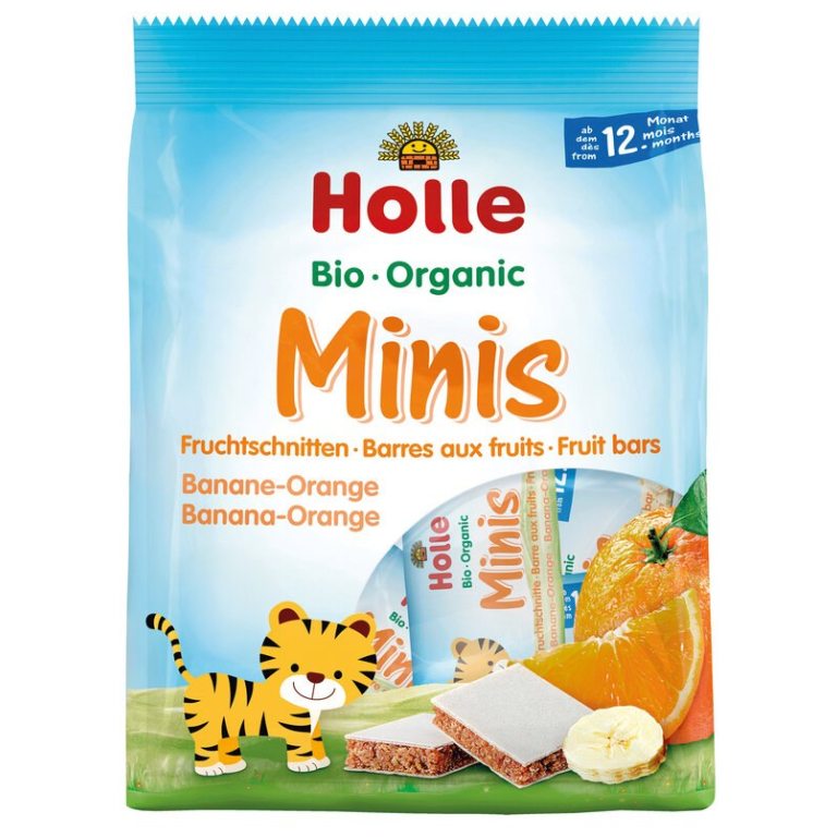 BATONIKI MINI BANAN - POMARAŃCZA OD 1 ROKU BIO (8 x 12