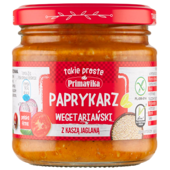 PAPRYKARZ WEGAŃSKI Z KASZĄ JAGLANĄ BEZGLUTENOWY 160 g - PRIMAVIKA