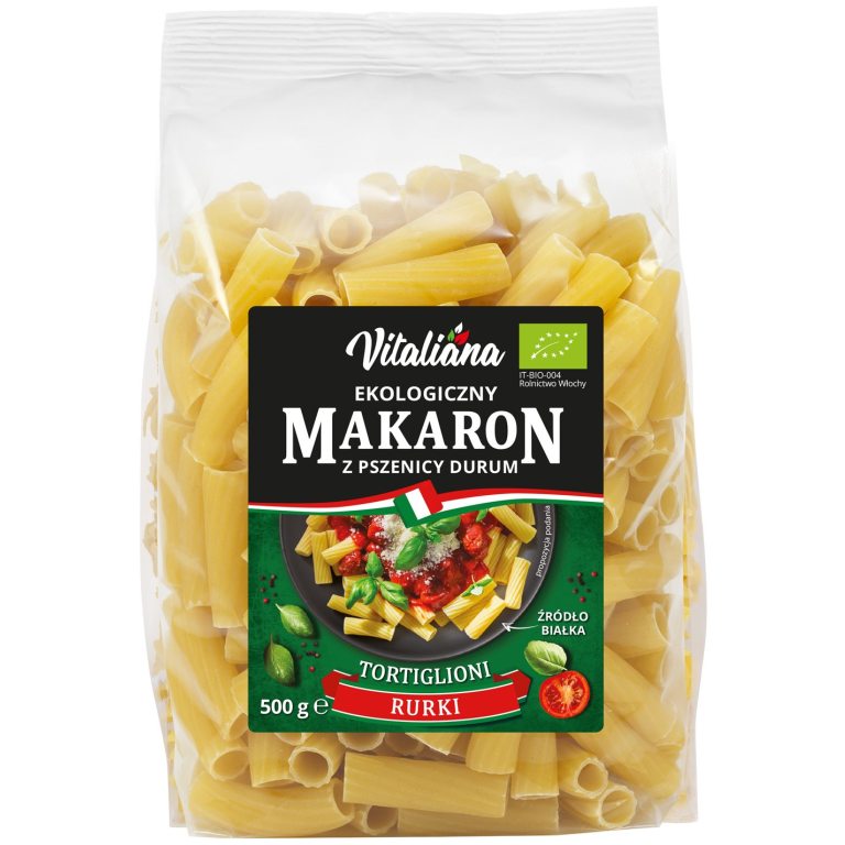 MAKARON (SEMOLINOWY) TORTIGLIONI BIO 500 g- VITALIANA